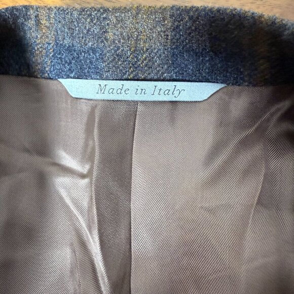 Canali Sports Blazer 100% Wool Brown & Gray Plaid 52R Best Fall Color Combo - Picture 11 of 14